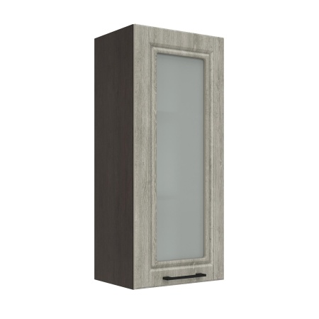 Шкаф верхний со стеклом (премьер) ШВС 400Н Корпус: ЛДСП венге 16мм; фасад: фрезеровка Барселона, МДФ седой клен 16мм Шкаф верхний со стеклом (премьер) ШВС 400Н Корпус: ЛДСП венге 16мм; фасад: фрезеровка Барселона, МДФ седой клен 16мм