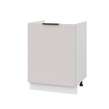 Шкаф нижний под мойку ШНМ 600-1 Корпус: ЛДСП белый 16мм; фасад: фрезеровка Оливия, МДФ моно керамика 16 мм