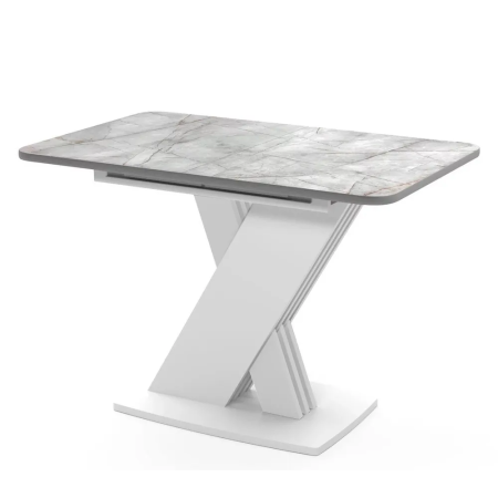 Стол Неаполь раздвижной В1, пластик (1100*700*400) Lemark 0435 / Белое/белый/белый