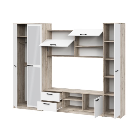 гостиная Марта-12 дуб крафт серый/белый