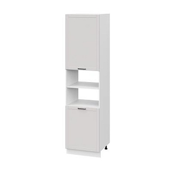 Пенал (премьер) ПД600Н-11 Корпус: ЛДСП белый 16мм; фасад: фрезеровка Диада, МДФ лофт крем 16 мм