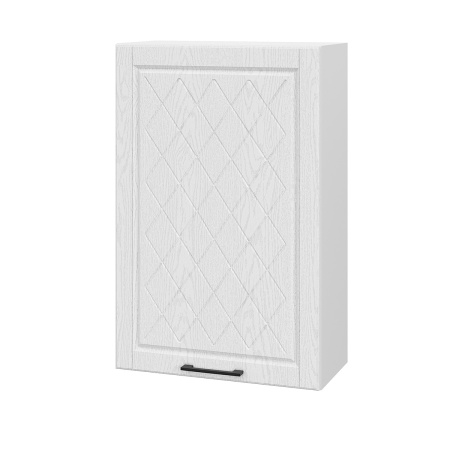 Шкаф верхний (премьер) ШВ 600Н-1 Барселона белый массив (МДФ 16мм МС София)