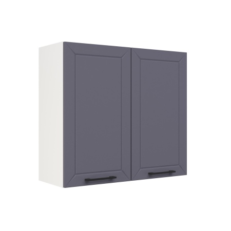 Шкаф верхний ШВ 800 Корпус: ЛДСП белый 16мм; фасад: фрезеровка Кельн, МДФ софт смок 16мм