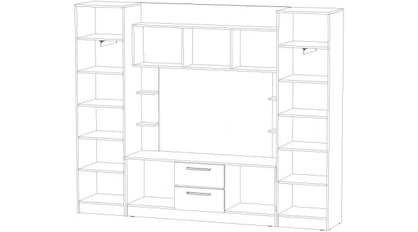 Гостиная Дублин Цемент темный / Цемент светлый