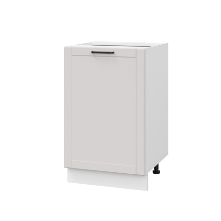 Шкаф нижний ШН 500 Корпус: ЛДСП белый 16мм; фасад: фрезеровка Диада, МДФ лофт крем 16 мм