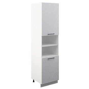 Пенал (премьер) ПД600Н-11 Корпус: ЛДСП белый 16мм; фасад: фрезеровка Нувель, МДФ бетон белый 16мм