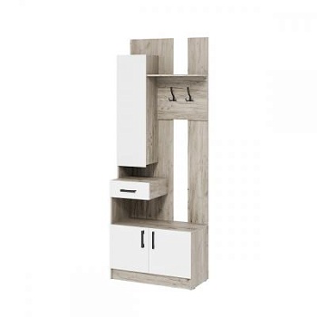 мс для прихожей Вега ВШ-1 Дуб крафт серый / Белый