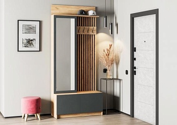 мс для прихожей Стоуби ВШ-1000 Дуб Крафт золотой / Серый графит