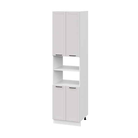 Пенал (премьер) ПД600Н-22 Корпус: ЛДСП белый 16мм; фасад: фрезеровка Диада, МДФ лофт крем 16 мм