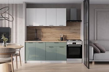 Кухня Стенли Элен матовый / Матовая мята 1,6 м