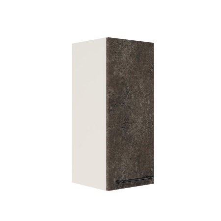 Шкаф верхний ШВ 300 Корпус: ЛДСП белый 16мм; фасад: фрезеровка Нувель, МДФ бетон коричневый 16мм Шкаф верхний ШВ 300 Корпус: ЛДСП белый 16мм; фасад: фрезеровка Нувель, МДФ бетон коричневый 16мм