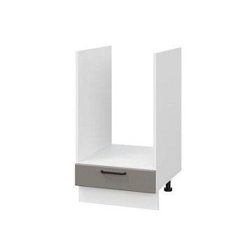 Шкаф нижний духовой ШНД 450 Корпус: ЛДСП белый 16мм; фасад: фрезеровка Диада, МДФ лофт кварц 16 мм