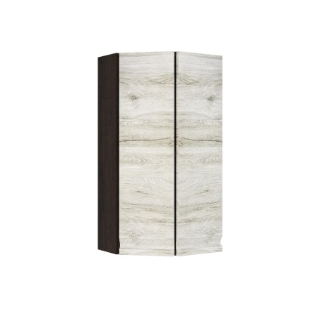 Шкаф верхний торцевой ШВТ 360 Корпус: ЛДСП венге 16мм; фасад: фрезеровка Бруклин, МДФ клен скандинавский 16 мм