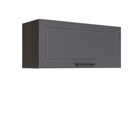 Шкаф верхний горизонтальный ШВГ 800 Корпус: ЛДСП венге 16мм; фасад: фрезеровка Кельн, МДФ софт смок 16мм