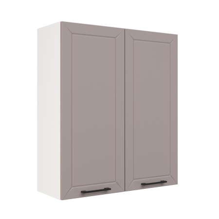 Шкаф верхний (премьер) ШВ 800Н Корпус: ЛДСП белый 16мм; фасад: фрезеровка Кельн, МДФ софт карамель 16 мм