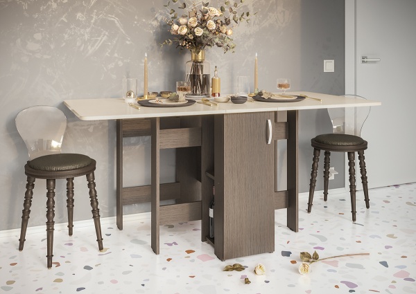 Стол-книжка с баром СТК-002 Венге/дуб белфорд