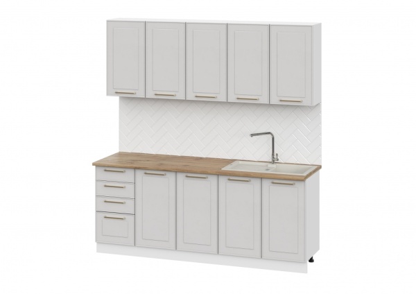 Кухня Милена 2,0м Белый / Белый арт