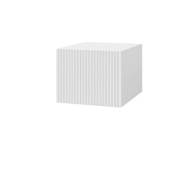 Шкаф верхний  антресоль ШВА 450 Корпус: ЛДСП белый 16мм; фасад: фрезеровка Норд Line, МДФ софт пломбир 16 мм