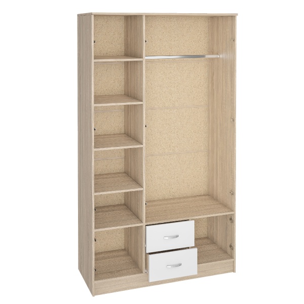 мс для спальни Ронда ШК-3 Дуб Сонома / Белый мс для спальни Ронда ШК-3 Дуб Сонома / Белый