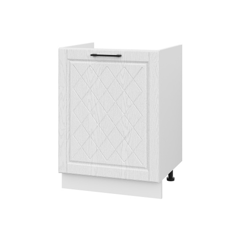 Шкаф нижний под мойку ШНМ 600-1 Барселона белый массив (МДФ 16мм МС София)