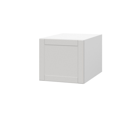 Шкаф верхний  антресоль ШВА 400 Корпус: ЛДСП белый 16мм; фасад: фрезеровка Диада, МДФ лофт крем 16 мм