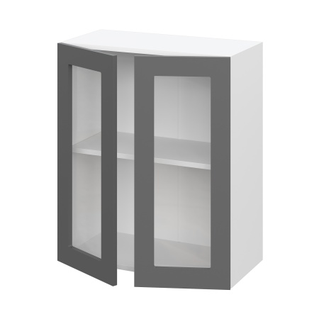 Шкаф верхний со стеклом ШВС 600 Лондон дуб сканди (МДФ 16мм МС София)