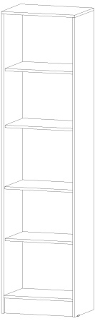 Пенал Буратино Дуб Сонома / Белый