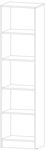 Пенал Буратино Дуб Сонома / Белый