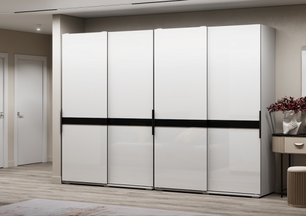 шкаф-купе Оскар 1,5м белый/глянец белый