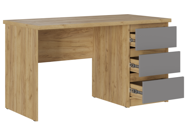 БОСТОН Стол письменный СП-001 ЛДСП (Комплект) Дуб Крафт золотой / Серый Шифер