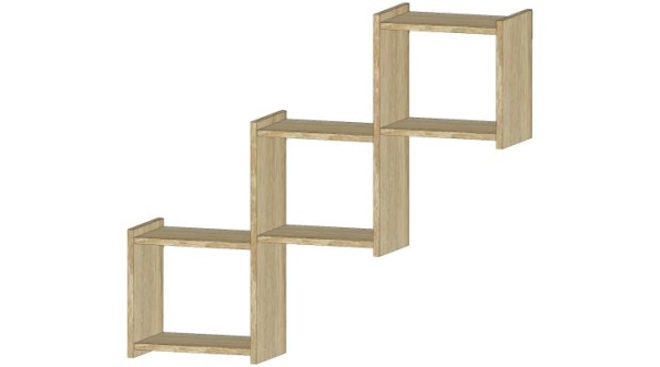 Полка Квадро Дуб Сонома