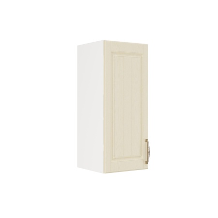 Шкаф верхний ШВ 300 Корпус: ЛДСП белый 16мм; фасад: фрезеровка Лондон, МДФ дуб крем 16мм