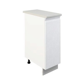 Шкаф нижний ШН 300 Корпус: ЛДСП белый 16мм; фасад: фрезеровка Бруклин, МДФ бетон белый 16мм Шкаф нижний ШН 300 Корпус: ЛДСП белый 16мм; фасад: фрезеровка Бруклин, МДФ бетон белый 16мм