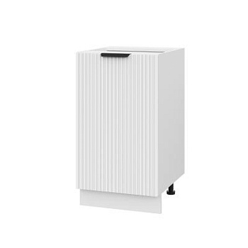 Шкаф нижний ШН 450 Корпус: ЛДСП белый 16мм; фасад: фрезеровка Норд Line, МДФ софт пломбир 16 мм