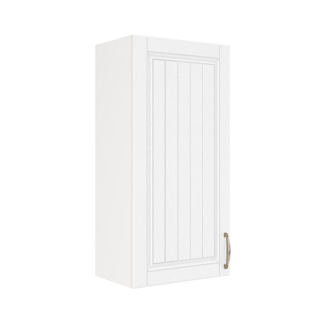 Шкаф верхний (премьер) ШВ 450Н Корпус: ЛДСП белый 16мм; фасад: фрезеровка Лондон, МДФ дуб белый 16мм