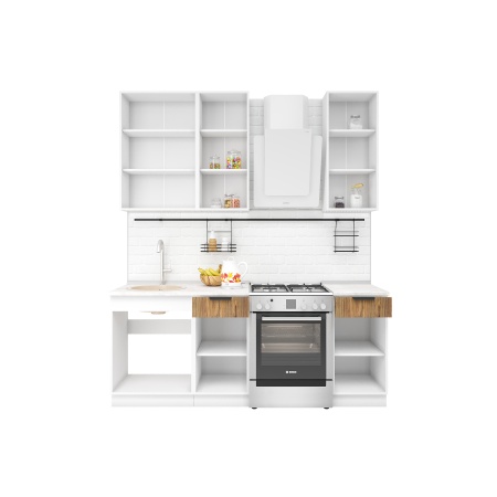 Кухня Норд 2,0 м даймонд/орех канадский Кухня Норд 2,0 м даймонд/орех канадский