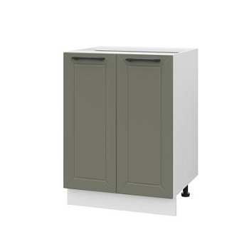 Шкаф нижний ШН 600 Корпус: ЛДСП белый 16мм; фасад: фрезеровка Кельн, МДФ софт лайт хаки 16 мм Шкаф нижний ШН 600 Корпус: ЛДСП белый 16мм; фасад: фрезеровка Кельн, МДФ софт лайт хаки 16 мм