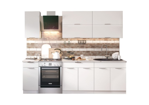 Кухня Ника-1 СНЯТО С ПРОИЗОВДСТВА Белый / Эмаль