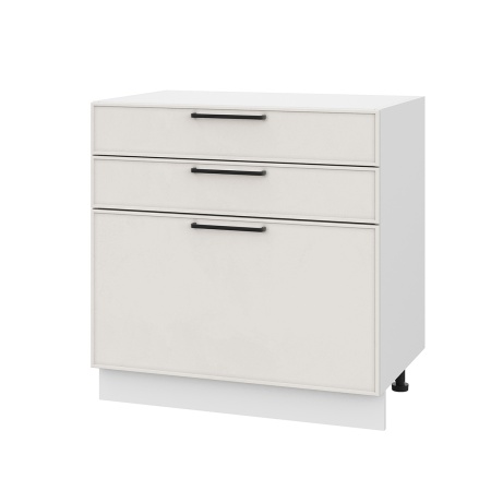 Шкаф нижний с ящиками ШН3Я 800 Либерти белый арт (МДФ 16мм МС София)