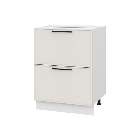 Шкаф нижний с ящиками ШНГ2Я 600 Либерти белый арт (МДФ 16мм МС София)