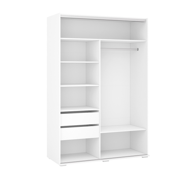 шкаф-купе Оскар-2 1,5м белый / глянец белый