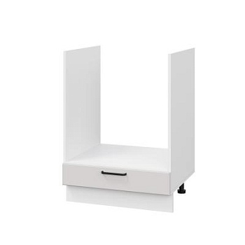 Шкаф нижний духовой ШНД 600 Корпус: ЛДСП белый 16мм; фасад: фрезеровка Диада, МДФ лофт крем 16 мм