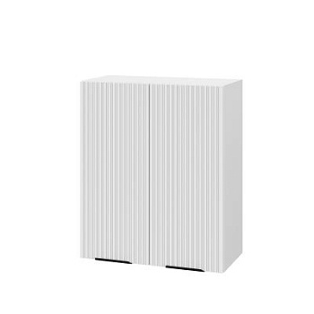 Шкаф верхний ШВ 600 Корпус: ЛДСП белый 16мм; фасад: фрезеровка Норд Line, МДФ софт пломбир 16 мм