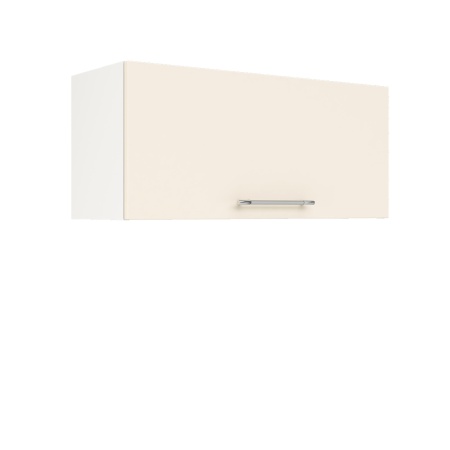 Шкаф верхний горизонтальный ШВГ 800 Корпус: ЛДСП белый 16мм; фасад: фрезеровка Олива, МДФ глянец ваниль 16мм