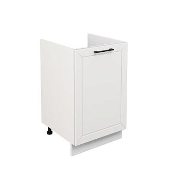 Шкаф нижний под мойку ШНМ 500 Корпус: ЛДСП белый 16мм; фасад: фрезеровка Кельн, МДФ софт даймонд 16мм