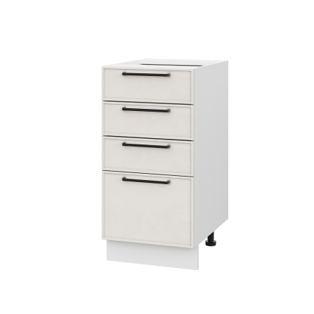 Шкаф нижний с ящиками ШНЯ 400 Либерти белый арт (МДФ 16мм МС София)