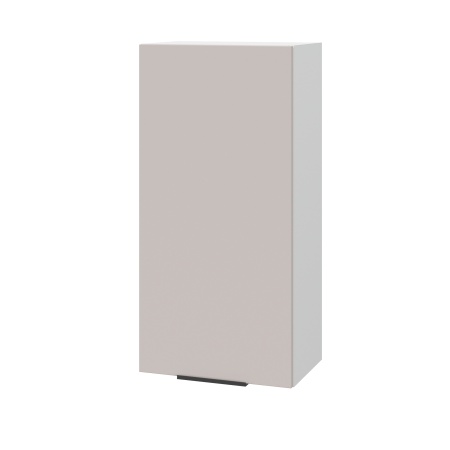 Шкаф верхний (премьер) ШВ 450Н Корпус: ЛДСП белый 16мм; фасад: фрезеровка Оливия, МДФ сиена тауп 16 мм