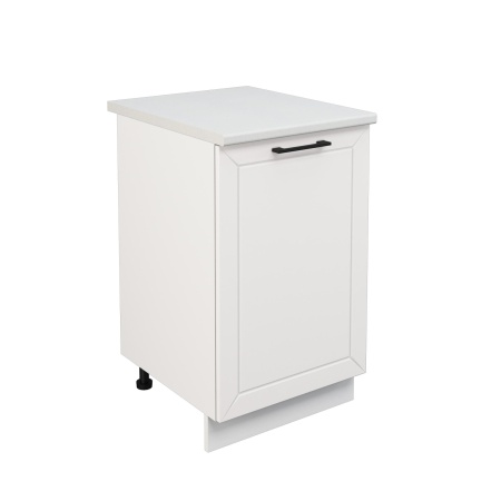 Шкаф нижний ШН 500 Корпус: ЛДСП белый 16мм; фасад: фрезеровка Кельн, МДФ софт даймонд 16мм