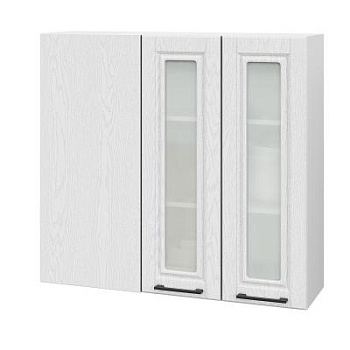 Шкаф верхний угловой (премьер) со стеклом ШВУПС 1000Н Барселона белый массив (МДФ 16мм МС София) Шкаф верхний угловой (премьер) со стеклом ШВУПС 1000Н Барселона белый массив (МДФ 16мм МС София)