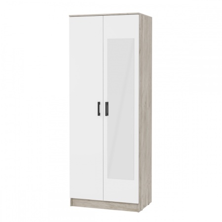 мс для спальни Ронда ШК-20 Дуб крафт серый / Белый